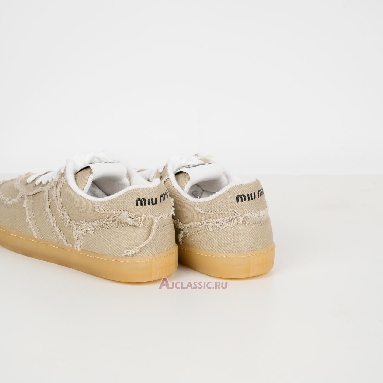 Buy Miu Miu Frayed Denim Sneaker Colonial Beige Beige 5E325E_CSL_F005_F_0044 Quality Reps Replicas Shoes