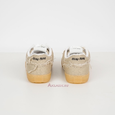 Buy Miu Miu Frayed Denim Sneaker Colonial Beige Beige 5E325E_CSL_F005_F_0044 Quality Reps Replicas Shoes