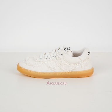 Buy Miu Miu Frayed Denim Sneaker Ivory White 5E325E_CSL_F005_F_0304 Quality Reps Replicas Shoes
