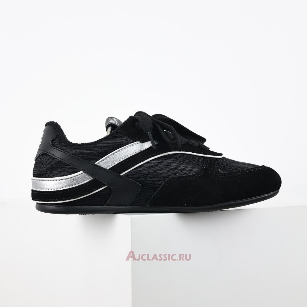 New Miu Miu Gymnasium Sneaker "Black Silver" 5E428E_71L_F001Z_F_A005-2 Shoes