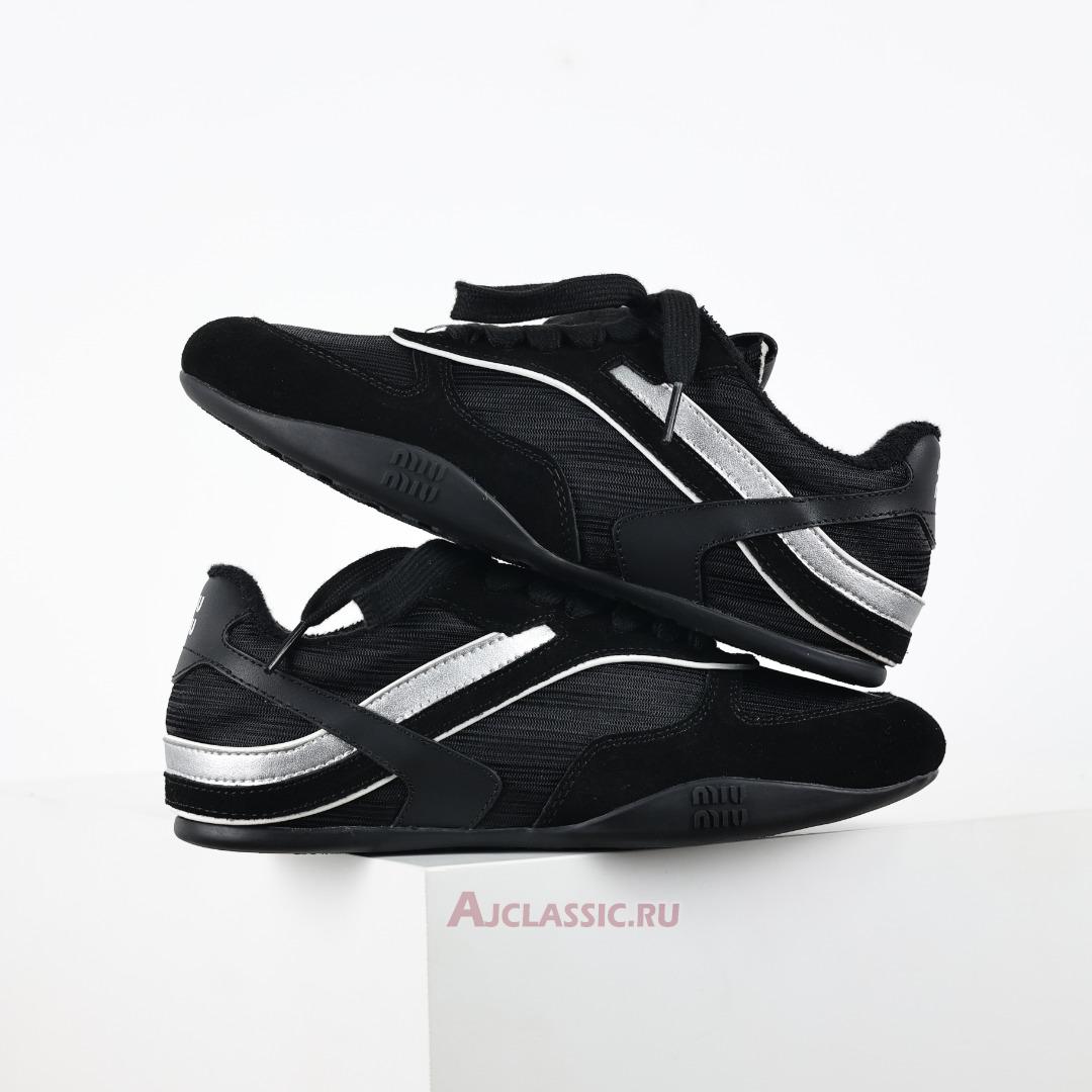 New Miu Miu Gymnasium Sneaker "Black Silver" 5E428E_71L_F001Z_F_A005-2 Shoes