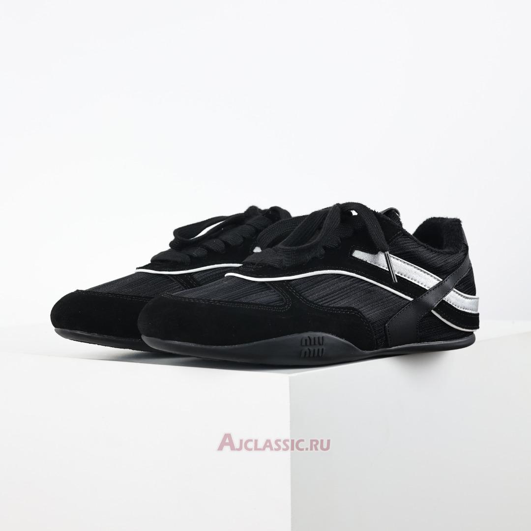 New Miu Miu Gymnasium Sneaker "Black Silver" 5E428E_71L_F001Z_F_A005-2 Shoes