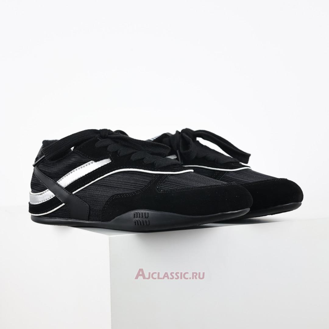 New Miu Miu Gymnasium Sneaker "Black Silver" 5E428E_71L_F001Z_F_A005-2 Shoes
