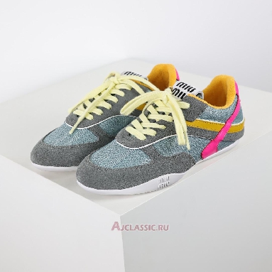 Buy Miu Miu Gymnasium Sneaker Anise Fuchsia Blue 5E428E_71L_F03TC_F_A005-2 Quality Reps Replicas Shoes