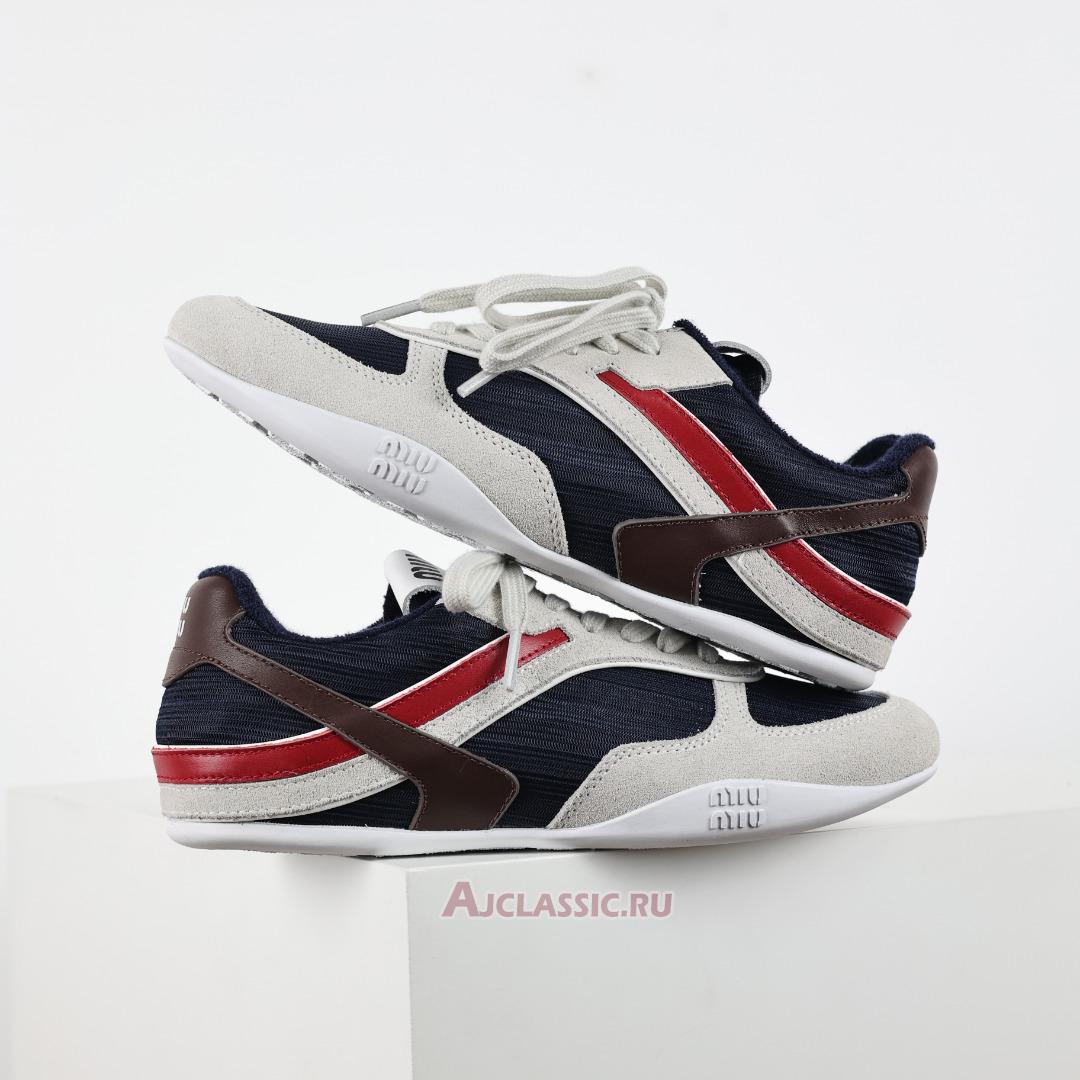 New Miu Miu Gymnasium Sneaker "Baltic Blue Amaranth" 5E428E_71L_F001Z_F_A005 Shoes