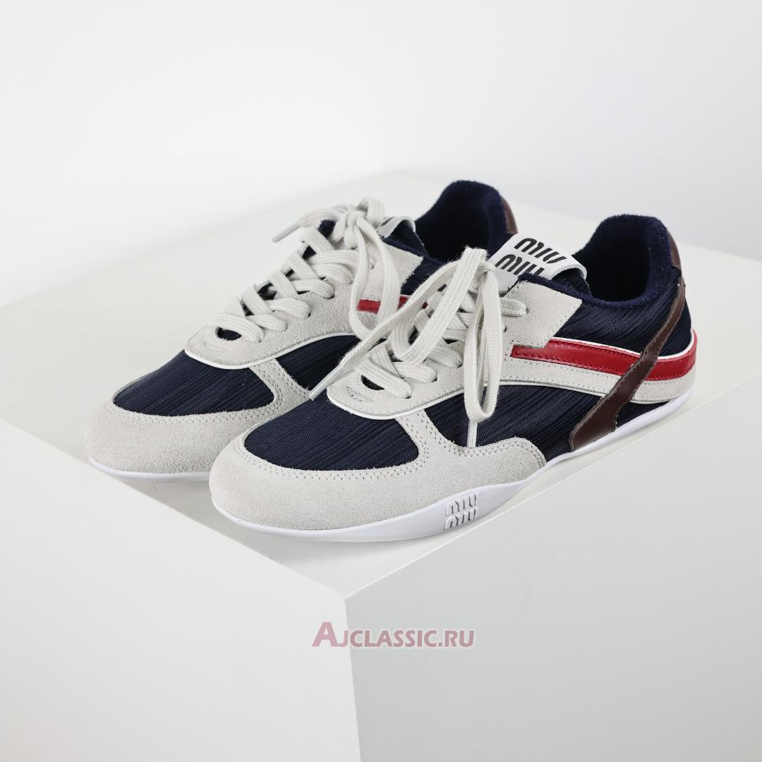 New Miu Miu Gymnasium Sneaker "Baltic Blue Amaranth" 5E428E_71L_F001Z_F_A005 Shoes