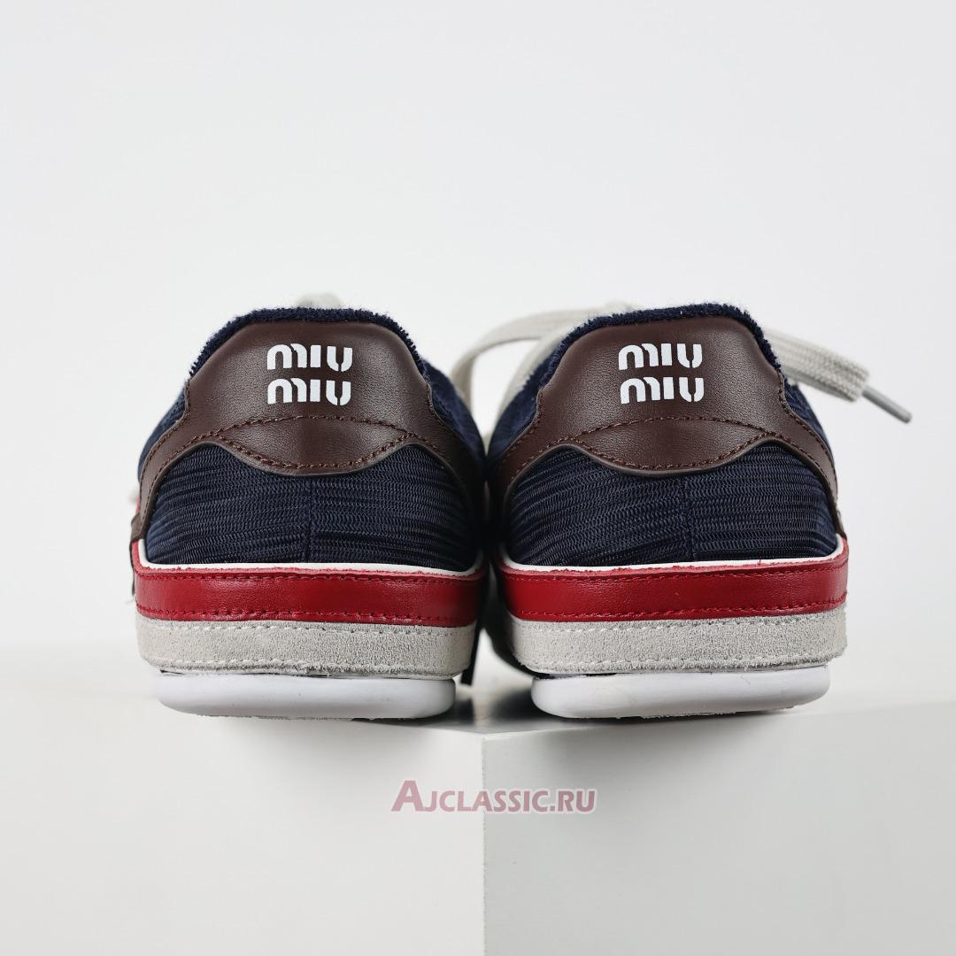 New Miu Miu Gymnasium Sneaker "Baltic Blue Amaranth" 5E428E_71L_F001Z_F_A005 Shoes