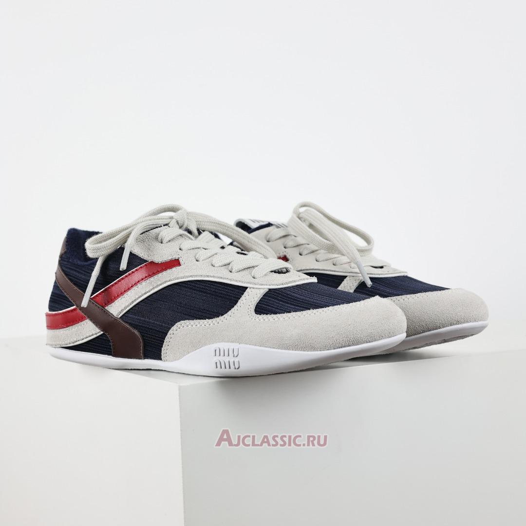 New Miu Miu Gymnasium Sneaker "Baltic Blue Amaranth" 5E428E_71L_F001Z_F_A005 Shoes
