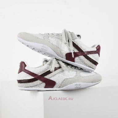 Buy Miu Miu Gymnasium Sneaker White Burgundy White 5E428E_71L_F0X97_F_A005 Quality Reps Replicas Shoes