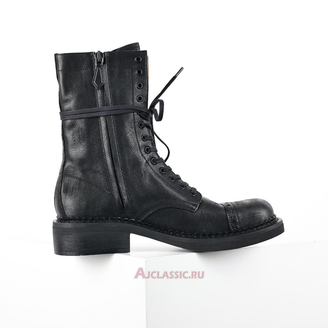 New Miu Miu Leather Laced Booties "Black" 5U316E_2KJ_F0002_F_G035 Shoes