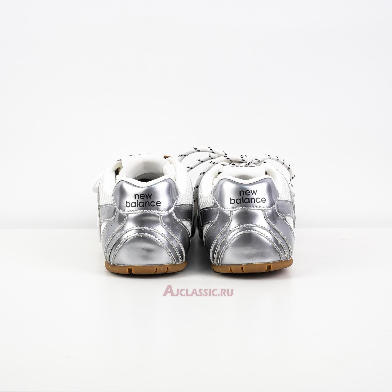 New New Balance x Miu Miu 530 SL Metallic Leather and Mesh Sneaker "Silver White" 5E165E_3L90_F0118_F_BD05 Shoes