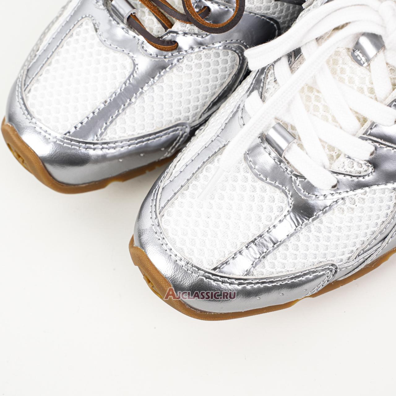 New New Balance x Miu Miu 530 SL Metallic Leather and Mesh Sneaker "Silver White" 5E165E_3L90_F0118_F_BD05 Shoes