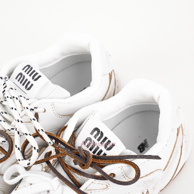 Buy New Balance x Miu Miu 530 SL Leather Sneaker White Gum White 5E165E_3F33_F0009_F_D005 Quality Reps Replicas Shoes