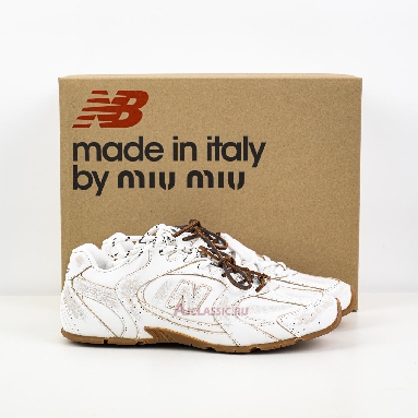 Buy New Balance x Miu Miu 530 SL Leather Sneaker White Gum White 5E165E_3F33_F0009_F_D005 Quality Reps Replicas Shoes