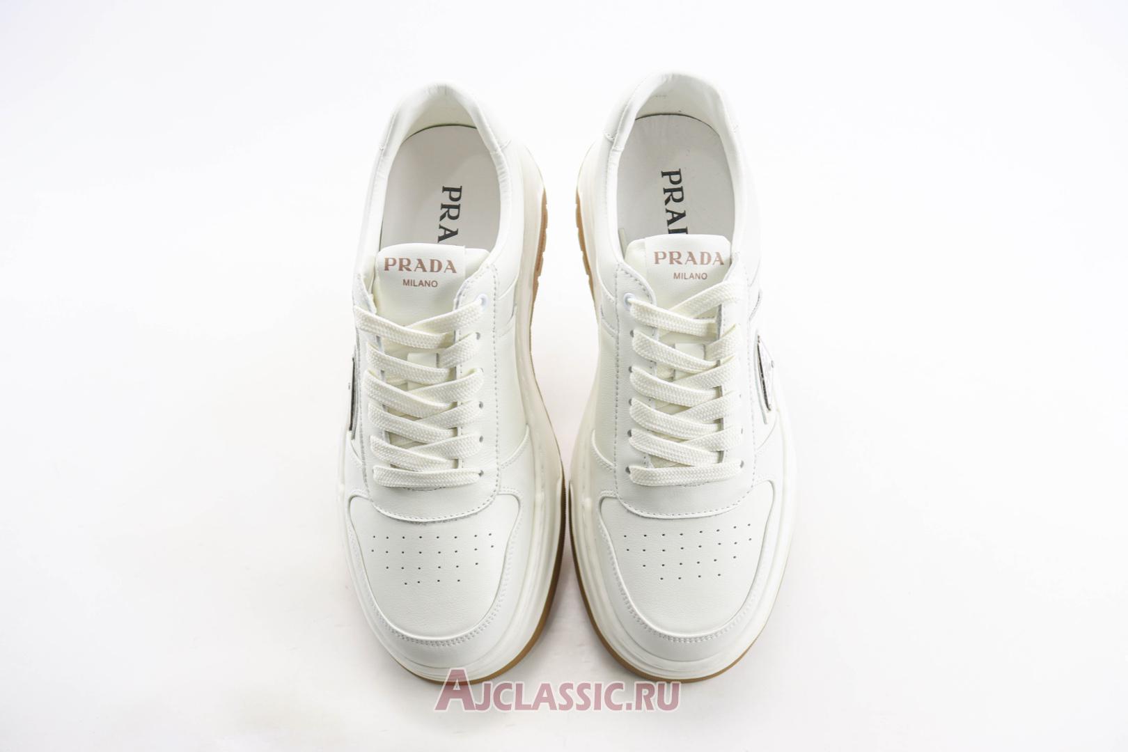 New Prada Downtown Leather Sneaker "White Gum" 1E792M_3LQB_F0009_F_050-2 Shoes