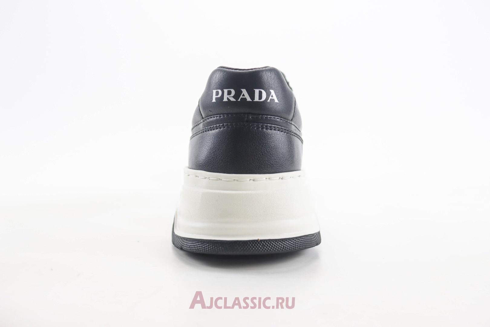New Prada Downtown Leather Sneaker "Black White" 2EE364_3LQB_F0002_F_D001-2 Shoes