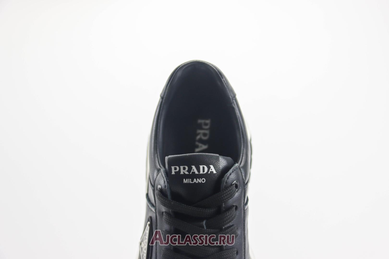 New Prada Downtown Leather Sneaker "Black White" 2EE364_3LQB_F0002_F_D001-2 Shoes