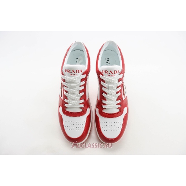 Buy Prada Downtown Leather Sneaker White Lacquer Red Red 2EE364_3LKG_F0O3N Quality Reps Replicas Shoes