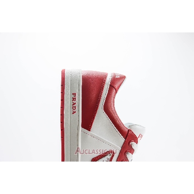 Buy Prada Downtown Leather Sneaker White Lacquer Red Red 2EE364_3LKG_F0O3N Quality Reps Replicas Shoes
