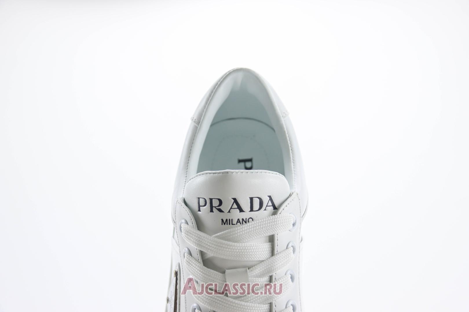 New Prada Downtown Leather Sneaker "White" 2EE364_069_F0009 Shoes