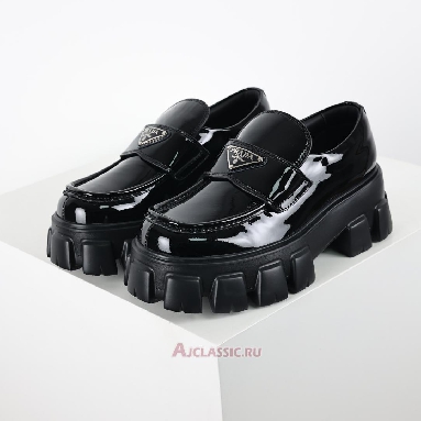 Buy Prada Monolith Patent Leather Loafers Black Black 1D649M_069_F0002_F_G055 Quality Reps Replicas Shoes