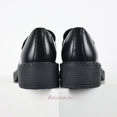 Buy Prada Chocolate Brushed Leather Loafers Black Black 2DE127_055_F0002 Quality Reps Replicas Shoes