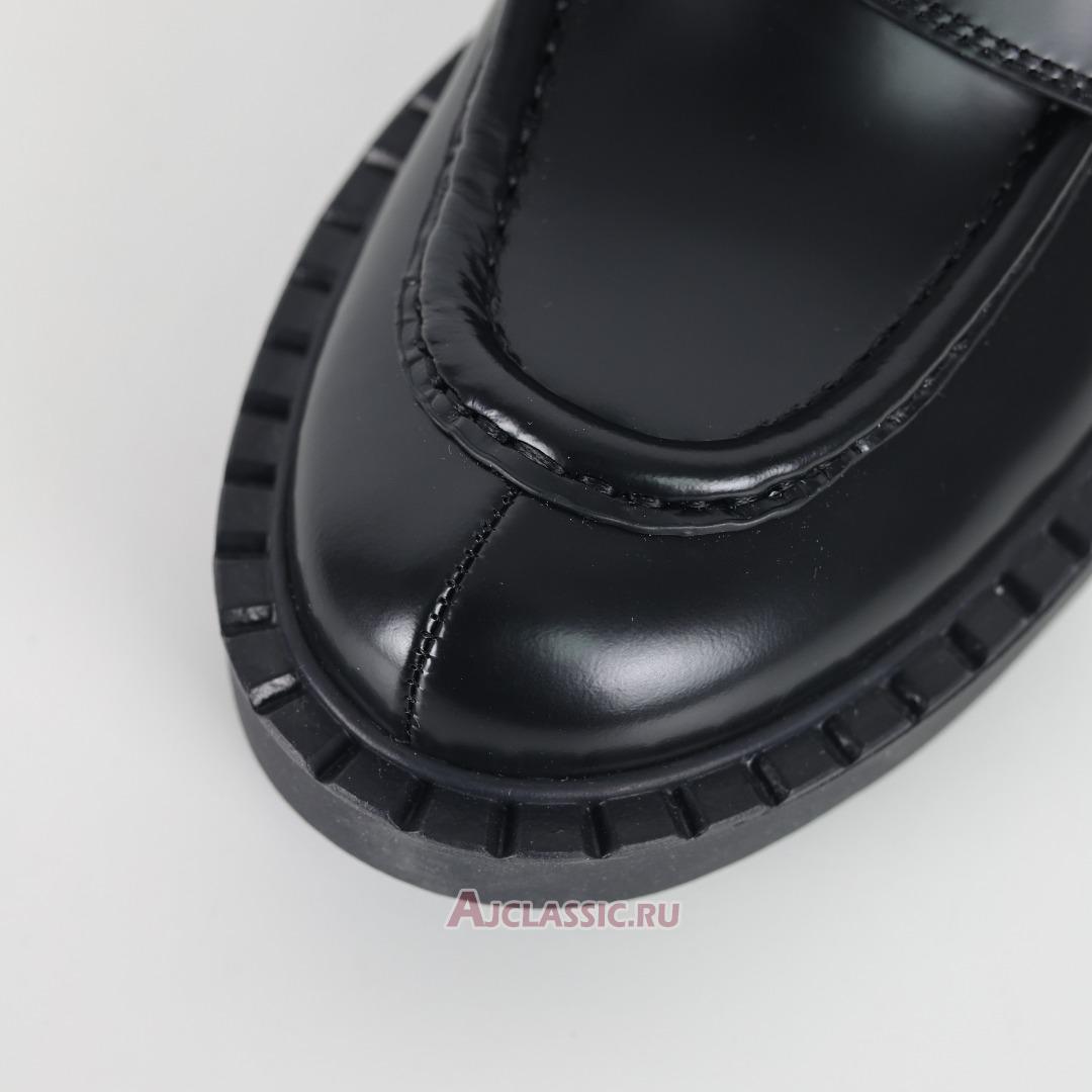 New Prada Chocolate Brushed Leather Loafers "Black" 2DE127_055_F0002 Shoes