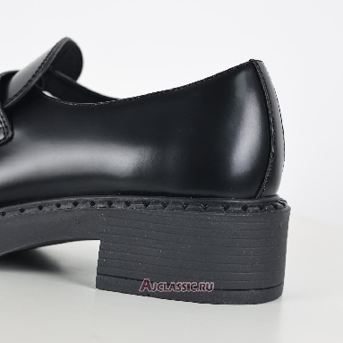 Buy Prada Chocolate Brushed Leather Loafers Black Black 2DE127_055_F0002 Quality Reps Replicas Shoes