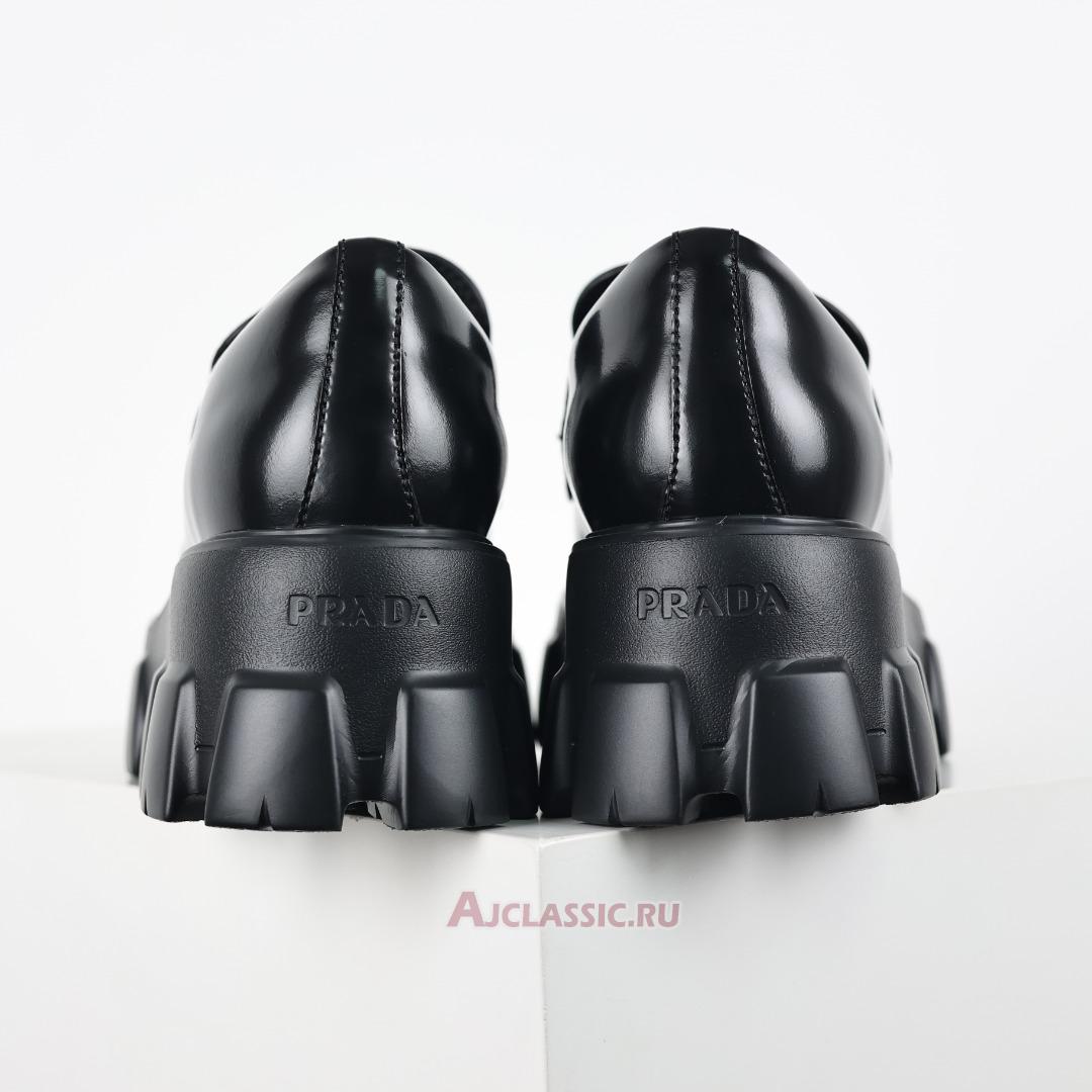 New Prada Brushed Leather Monolith Loafers "Black" 1D649M_B4L_F0002_F_G055 Shoes