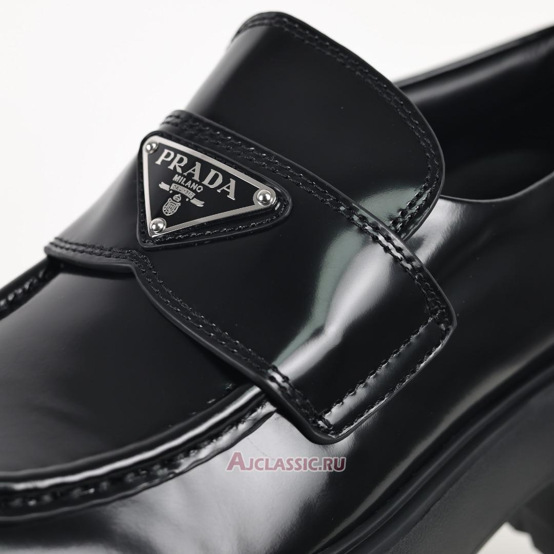 New Prada Brushed Leather Monolith Loafers "Black" 1D649M_B4L_F0002_F_G055 Shoes