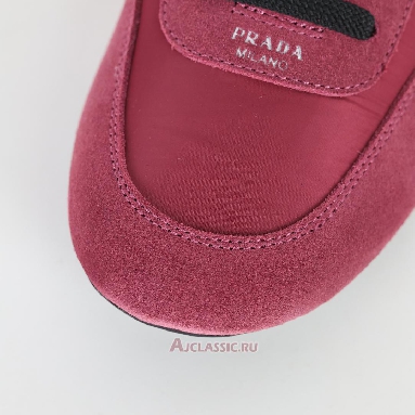 Buy Prada Collapse Re-Nylon and Suede Sneakers Burgundy Red 1E959N_D7C_F0007_F_005-2 Quality Reps Replicas Shoes