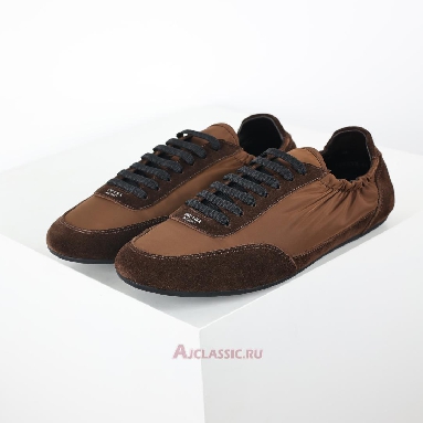 Buy Prada Collapse Re-Nylon and Suede Sneakers Brown Brown 1E959N_D7C_F0BW5_F_005 Quality Reps Replicas Shoes