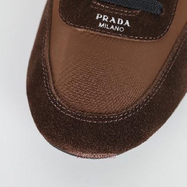 Buy Prada Collapse Re-Nylon and Suede Sneakers Brown Brown 1E959N_D7C_F0BW5_F_005 Quality Reps Replicas Shoes