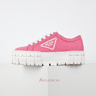Buy Prada Gabardine Wheel Platform Sneakers Pink Pink 1E260M_3LFX_F0E18-2 Quality Reps Replicas Shoes