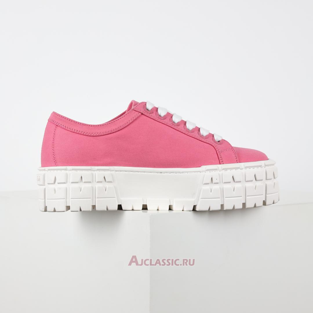 New Prada Gabardine Wheel Platform Sneakers "Pink" 1E260M_3LFX_F0E18-2 Shoes