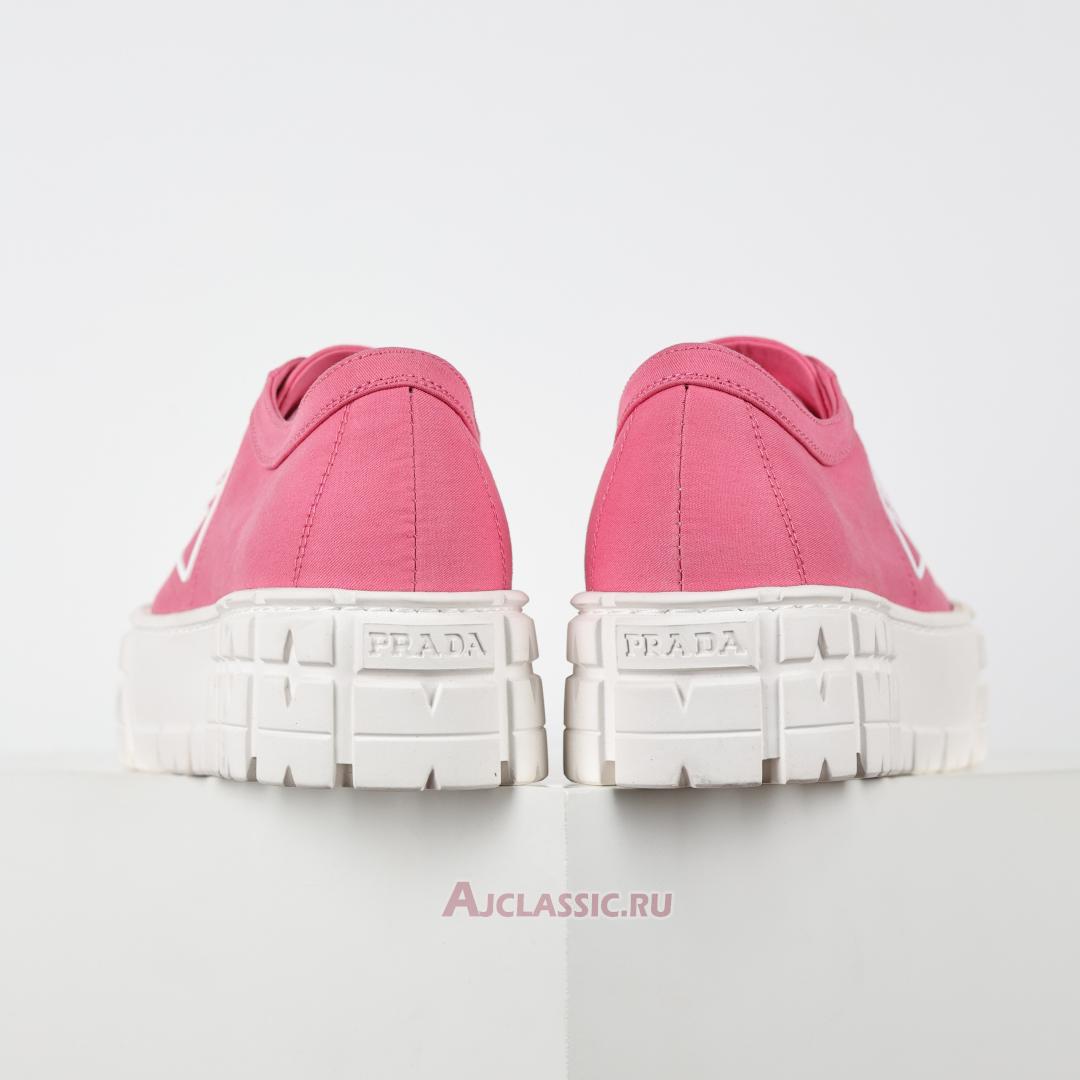 New Prada Gabardine Wheel Platform Sneakers "Pink" 1E260M_3LFX_F0E18-2 Shoes