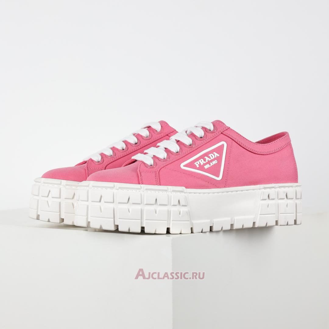 New Prada Gabardine Wheel Platform Sneakers "Pink" 1E260M_3LFX_F0E18-2 Shoes