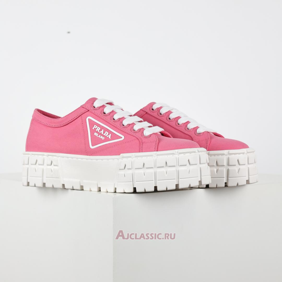 New Prada Gabardine Wheel Platform Sneakers "Pink" 1E260M_3LFX_F0E18-2 Shoes