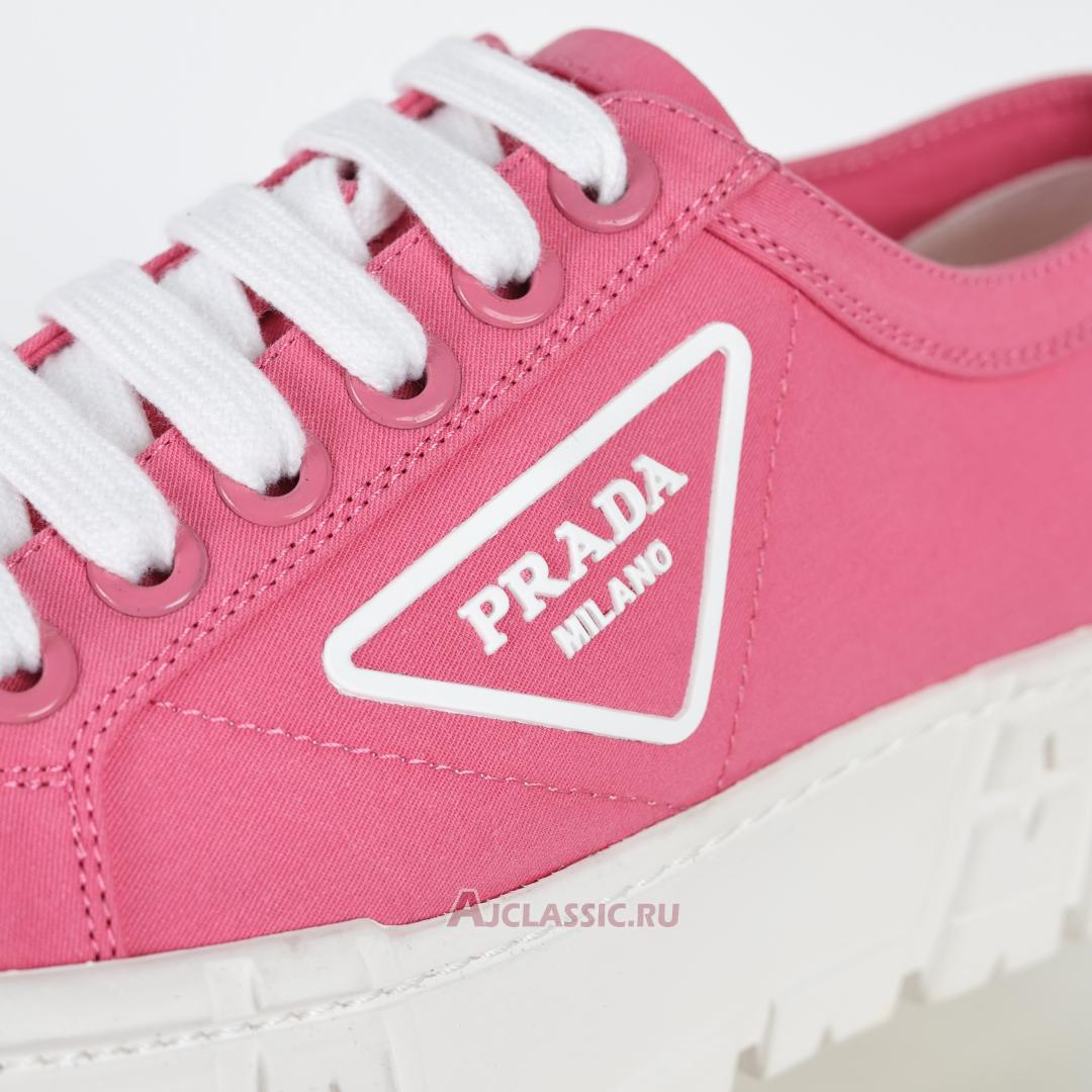 New Prada Gabardine Wheel Platform Sneakers "Pink" 1E260M_3LFX_F0E18-2 Shoes