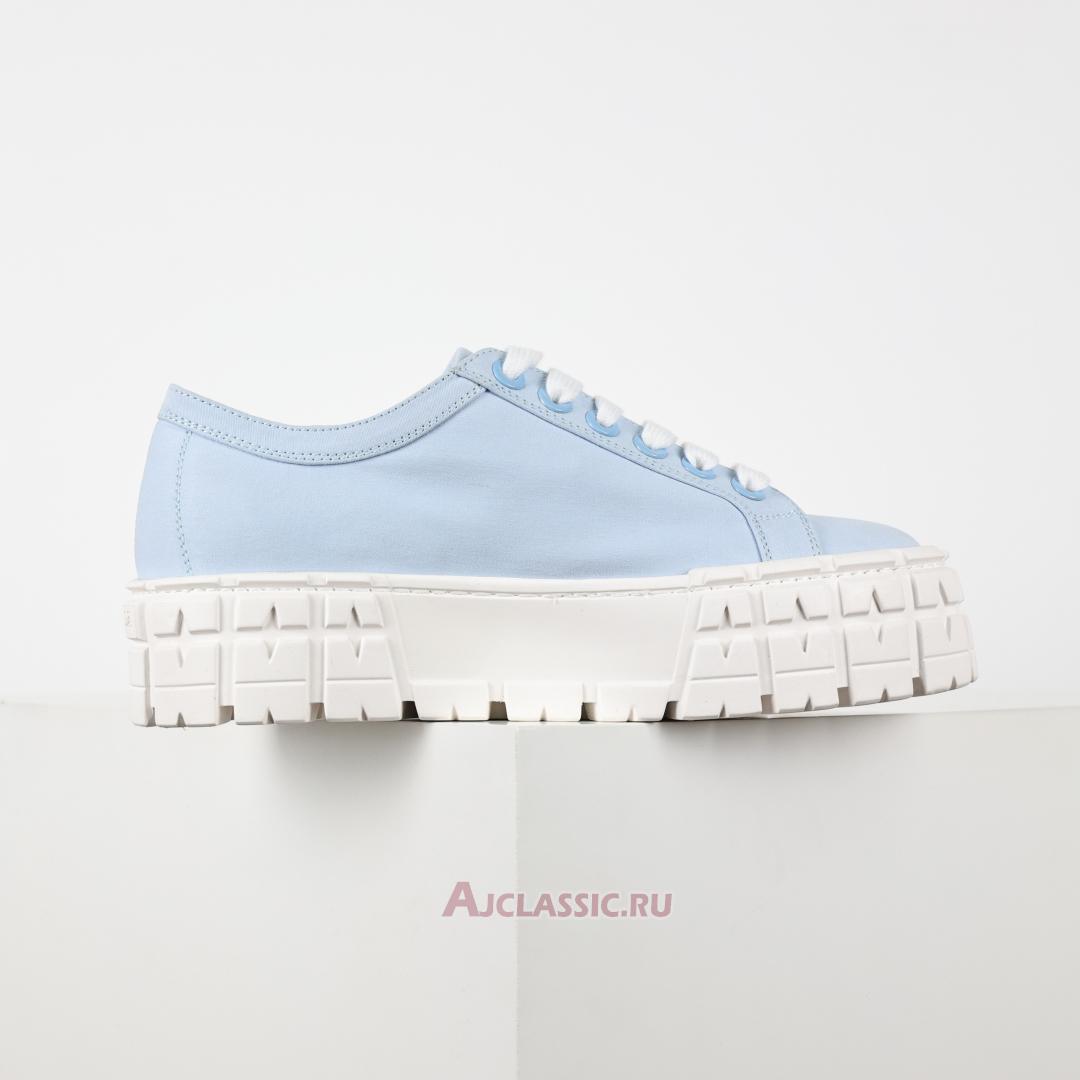 New Prada Gabardine Wheel Platform Sneakers "Light Blue" 1E260M_3LFX_F0076 Shoes