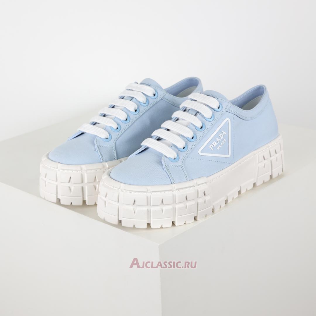 New Prada Gabardine Wheel Platform Sneakers "Light Blue" 1E260M_3LFX_F0076 Shoes