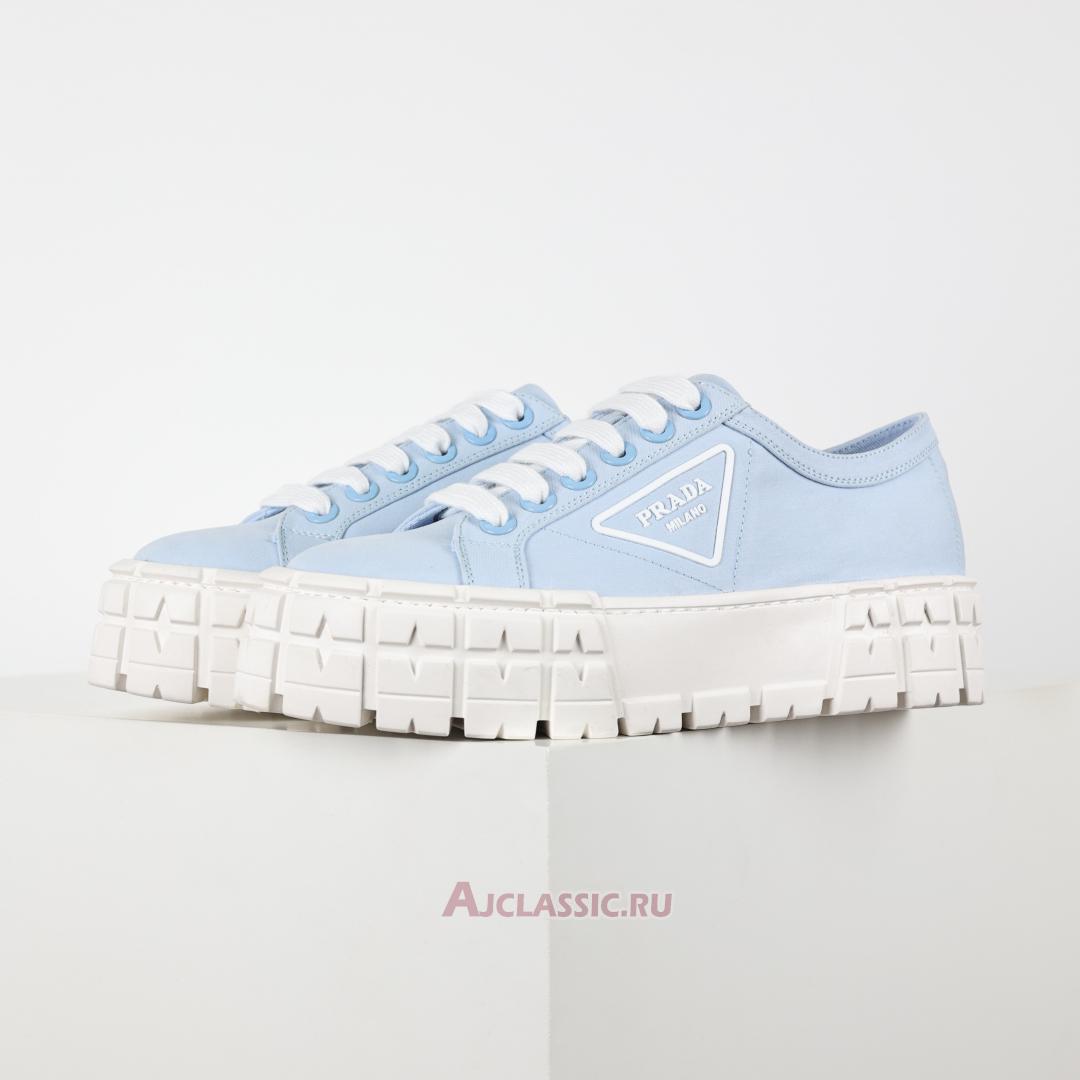 New Prada Gabardine Wheel Platform Sneakers "Light Blue" 1E260M_3LFX_F0076 Shoes