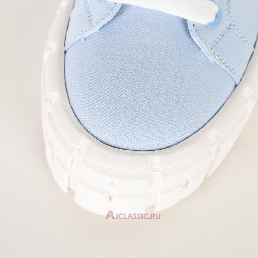 New Prada Gabardine Wheel Platform Sneakers "Light Blue" 1E260M_3LFX_F0076 Shoes