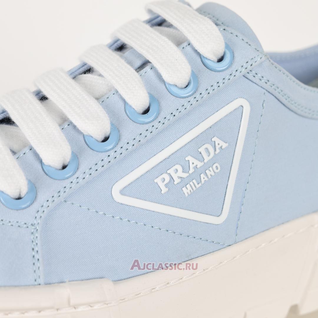 New Prada Gabardine Wheel Platform Sneakers "Light Blue" 1E260M_3LFX_F0076 Shoes
