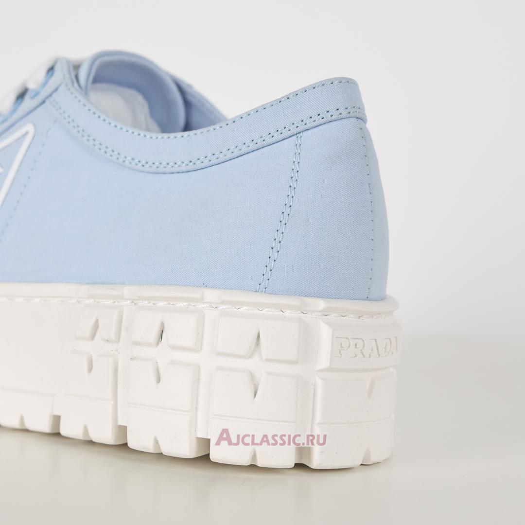 New Prada Gabardine Wheel Platform Sneakers "Light Blue" 1E260M_3LFX_F0076 Shoes