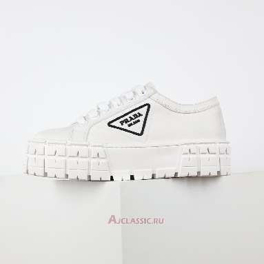Buy Prada Gabardine Wheel Platform Sneakers White White 1E260M_3LFX_F0009 Quality Reps Replicas Shoes