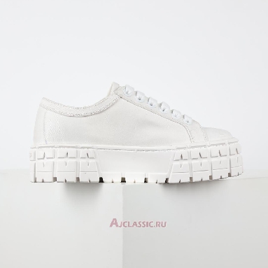 Buy Prada Gabardine Wheel Platform Sneakers White White 1E260M_3LFX_F0009 Quality Reps Replicas Shoes