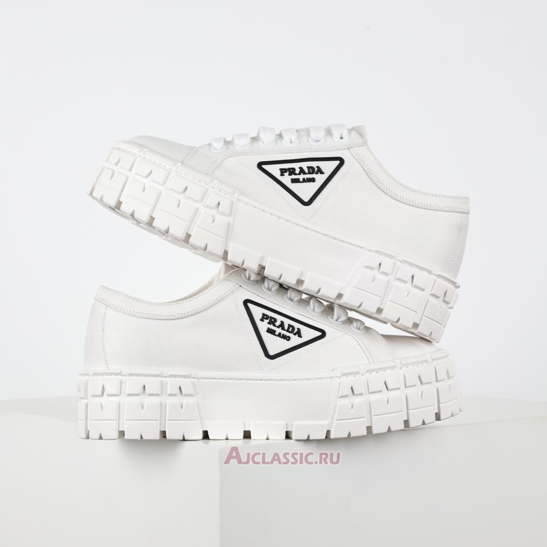 New Prada Gabardine Wheel Platform Sneakers "White" 1E260M_3LFX_F0009 Shoes