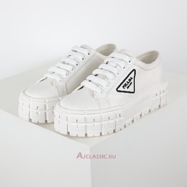 Buy Prada Gabardine Wheel Platform Sneakers White White 1E260M_3LFX_F0009 Quality Reps Replicas Shoes