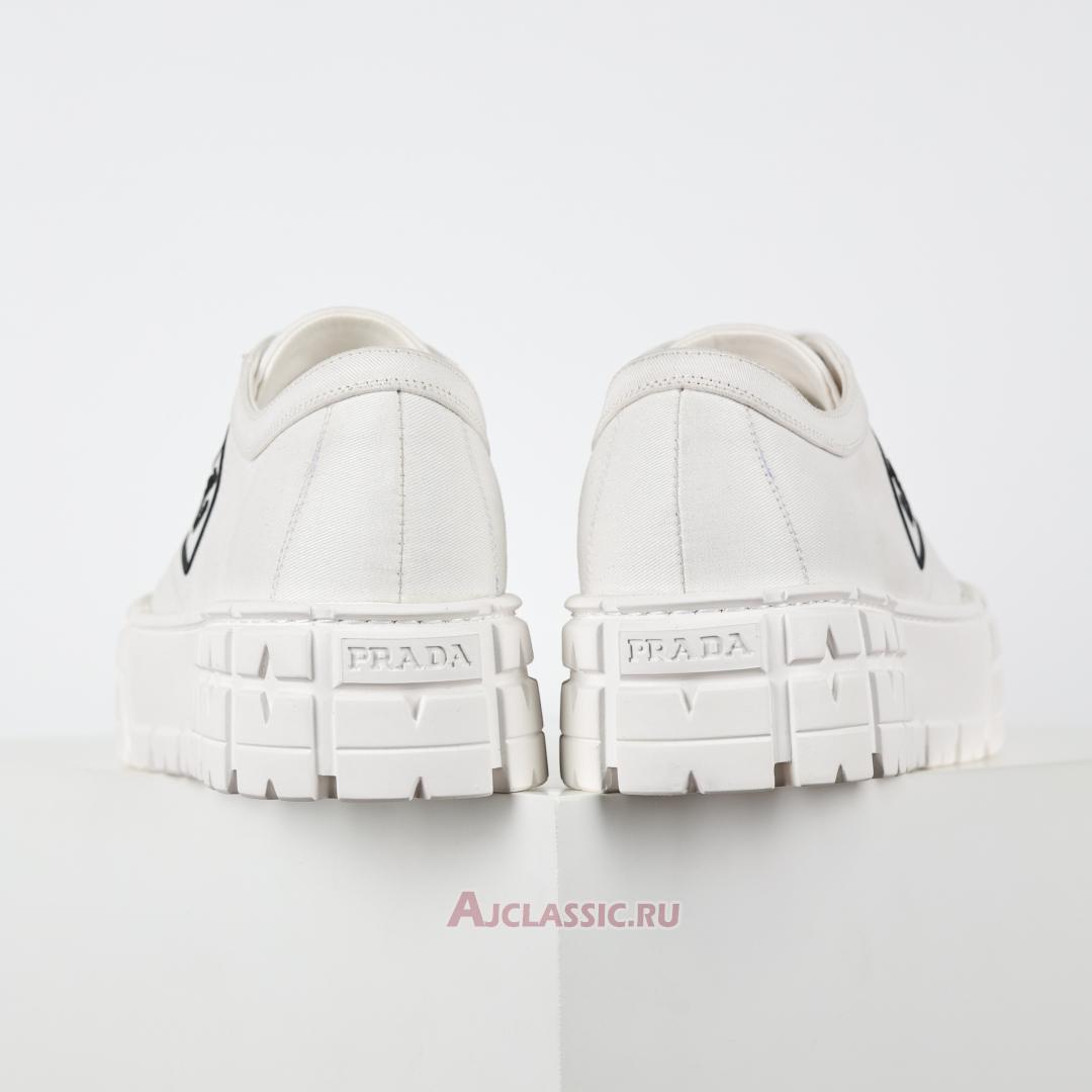 New Prada Gabardine Wheel Platform Sneakers "White" 1E260M_3LFX_F0009 Shoes